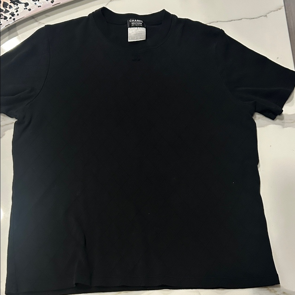 CHANEL Black Short Sleeve Tee